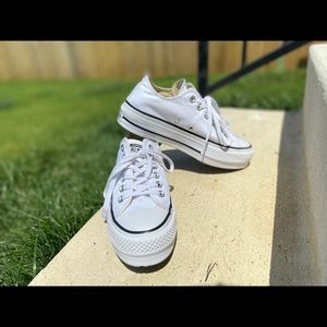 Platform white Converses